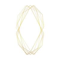 gold geometric frame in abstract style on vector