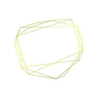 abstract gold geometric frame vector