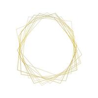 geometric gold frame in abstract vector