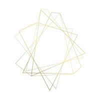 abstract triangle gold frame vector
