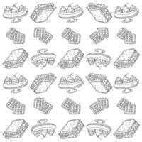 flat food pattern vector