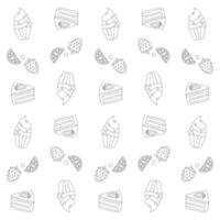 dessert menu pattern vector