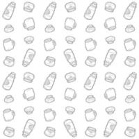 hand drawn a coffee cup pattern vector