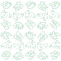 simple doodle footwear in pattern style vector