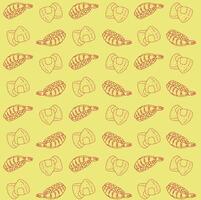 sushi and onigiri pattern vector