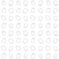 doodle of jar pattern vector