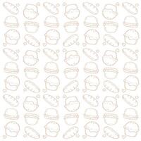 fastfood meal in pattern style vector
