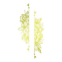 vertical floral frame scroll vector