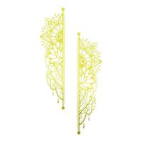 vertical frame scroll in gold vector