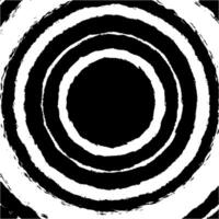 Black and white concentric circles create a striking visual effect with bold lines and a stark contrast vector