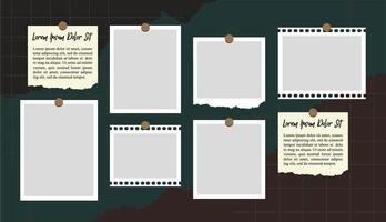Blanck photo frame collage collection vector