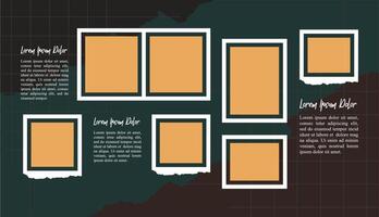 Collage grid effect overlay vector