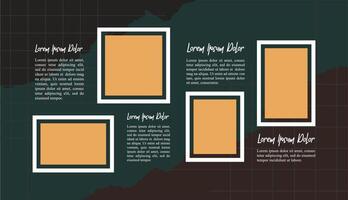 grid digital photo collage design template vector