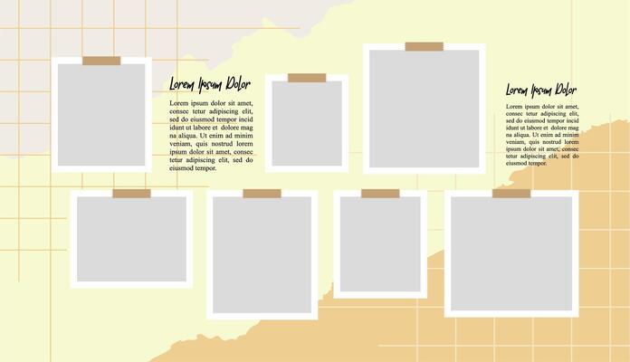 Pictures or photos frame collage comics page grid layout abstract photo frames and digital photo wall template