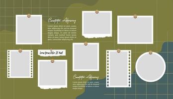 photo frames set with text space vector