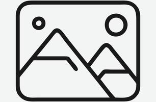 Elegant Line Art Design, Minimalist Gallery Icon Illustration vector