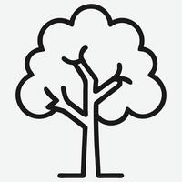 Elegant Tree Icon Line Art - Minimalist and Nature,Inspired Design vector
