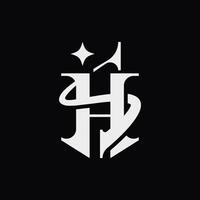 simple monogram of letter H and S vector