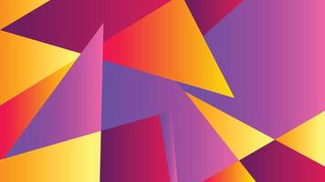 Abstract triangle lowpoly backgroun design, yellow purple orange gradient abstract background vector