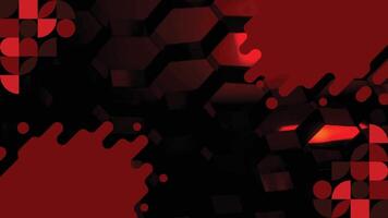 Red and Black Abstract A Modern Geometric Design. vector