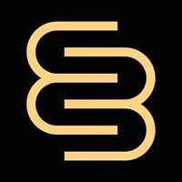 Black and gold minimalistic abstract logo design. vector