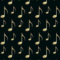 A Luxury Musical note pattern design. gold pattern of Musical key symbol on dark background vector