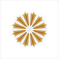 an illustration of a wheat icon simple and minimalist vector
