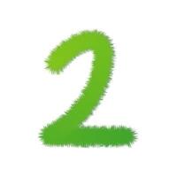 the number two is made of grass simple and unique vector