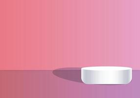 a white container on a pink background for product vector