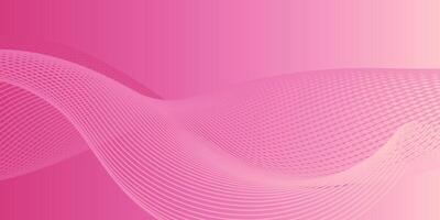 abstract pink background with wavy lines vector