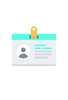 icon name tag for identity. identification tag vector