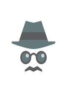 incognito web icon for privacy vector