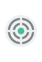 focus target icon for success. target shooting vector