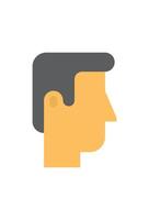 side profile of face for account vector