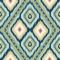 Seamless Ikat Pattern, Ikat Textile Design, Ikat Geometric Pattern, Ikat Fabric Design Inspired Pattern vector