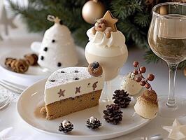 Festive Dessert Elegance with Holiday Flair photo