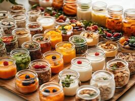 A Vibrant Display of Gourmet Jars photo