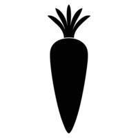 carrot silhouette white background. vector