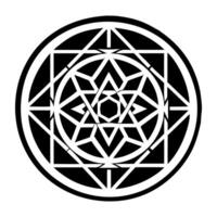 A glyph style icon of divine geometry vector