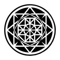 Spiral geometry icon in solid style vector
