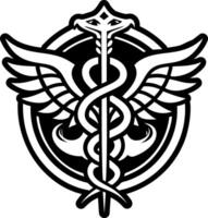 Caduceus medical symbol vector