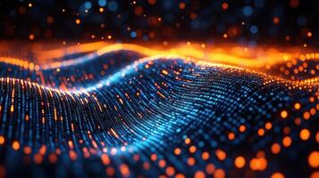 An abstract image of a wave of dots photo