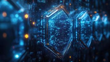 A digital background with hexagonal shapes photo