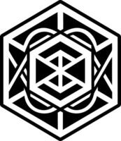 A solid icon of symmetry symbol vector
