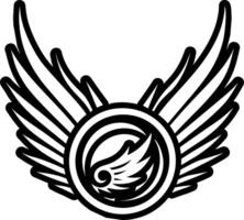 Eternal wings icon designed in solid style vector