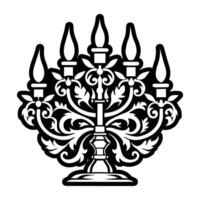 A solid style icon of candelabra vector