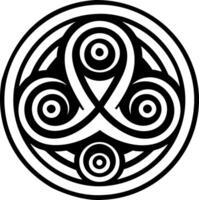 A celtic symbol with three circles in it vector