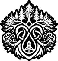 Filled style icon of eternal forest vector