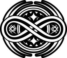 Glyph icon of endless journey symbol vector
