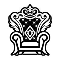 A glyph icon of king throne vector